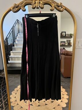 James Perse Black Maxi Skirt with Drawstring Waist